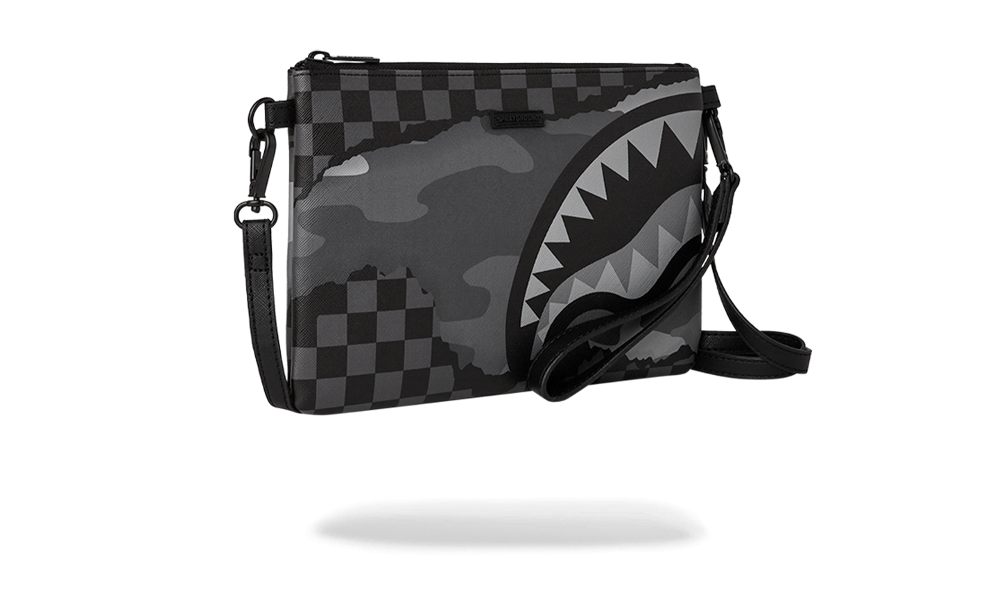 SPRAYGROUND 3AM TEAR IT UP CROSS CLUTCH STRAP