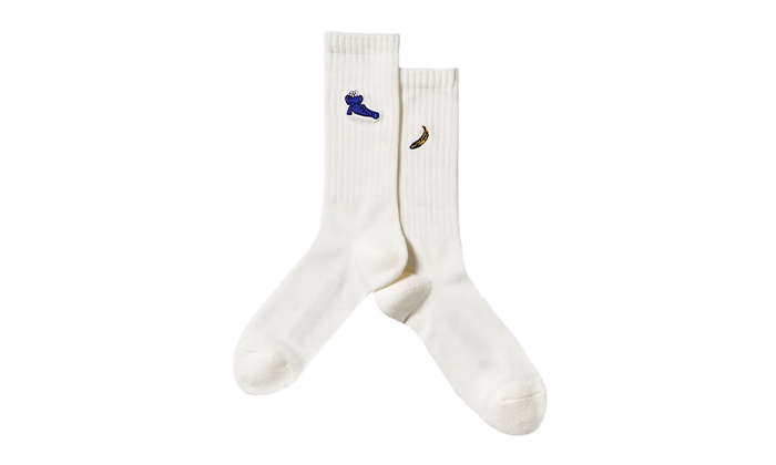 KAWS x Uniqlo Warhol White Blue Socks