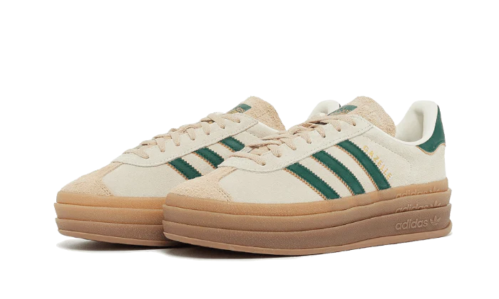 Adidas Gazelle Bold Magic Beige Collegiate Green - DDAH Kickz