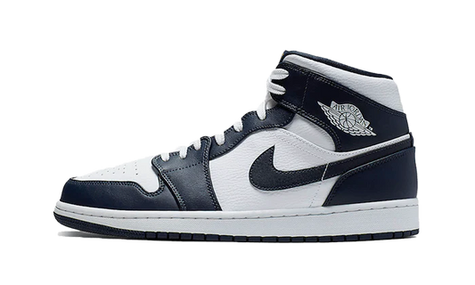 Air Jordan 1 Mid White Metallic Gold Obsidian - DDAH Kickz